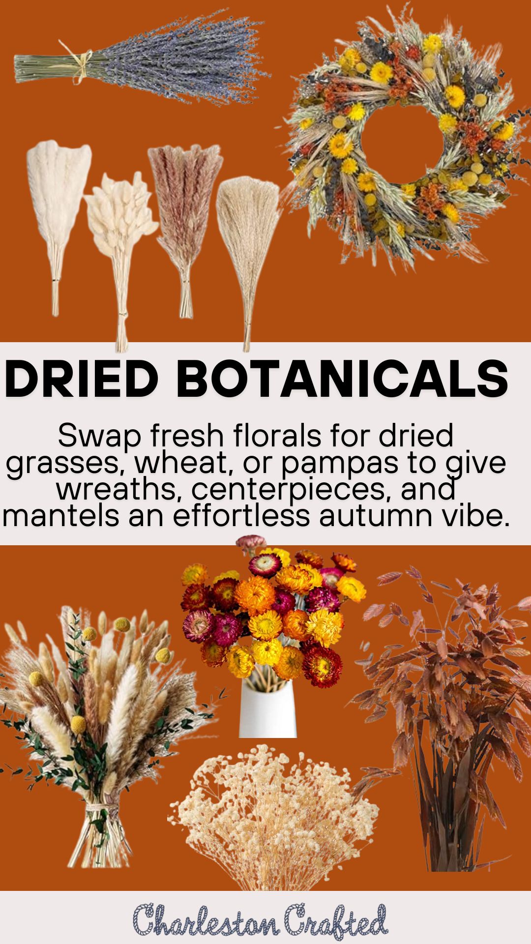 Dried Botanicals - Natural Texture Fall Decor