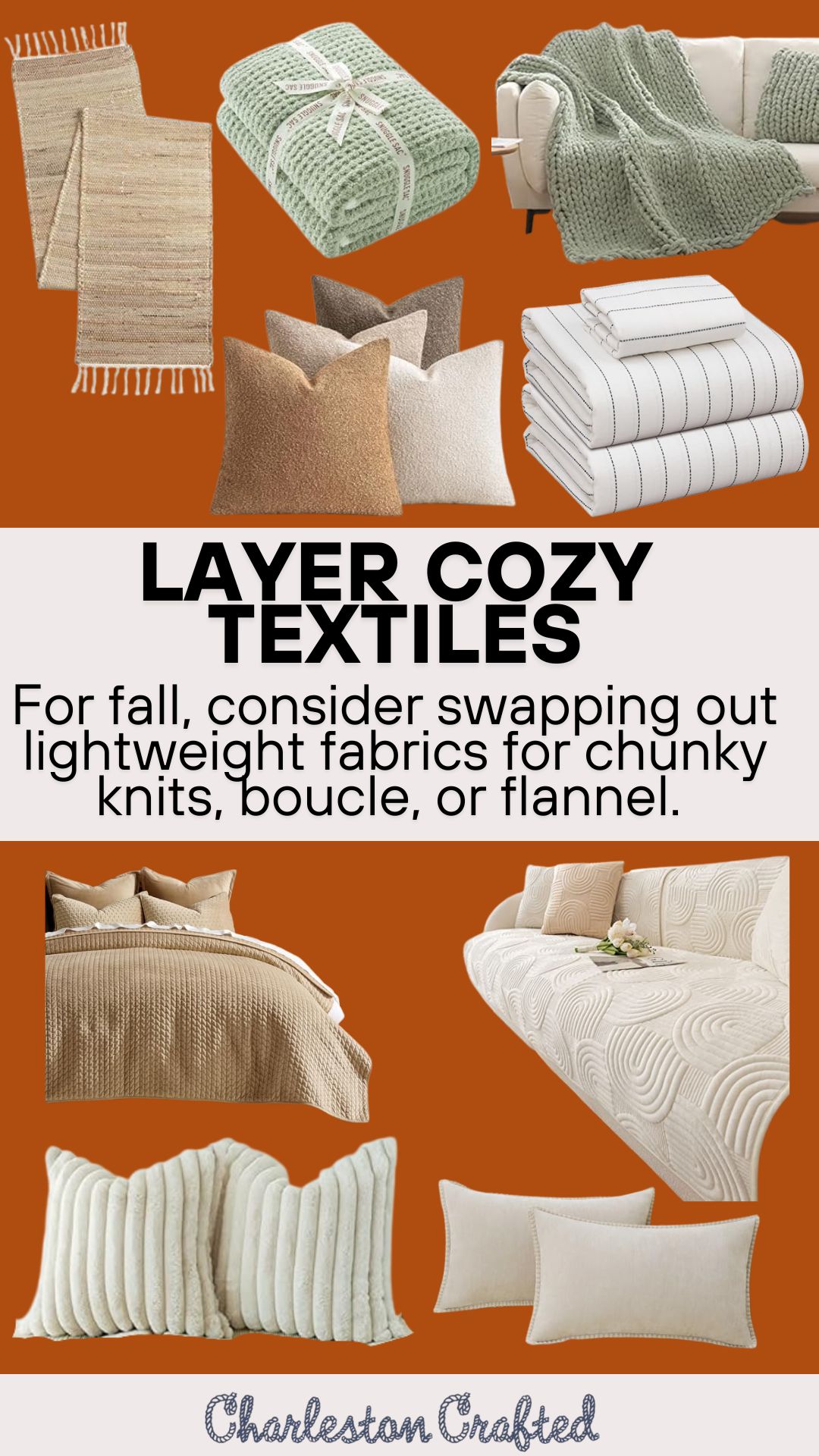 Layer Cozy Textiles - Natural Texture Fall Decor