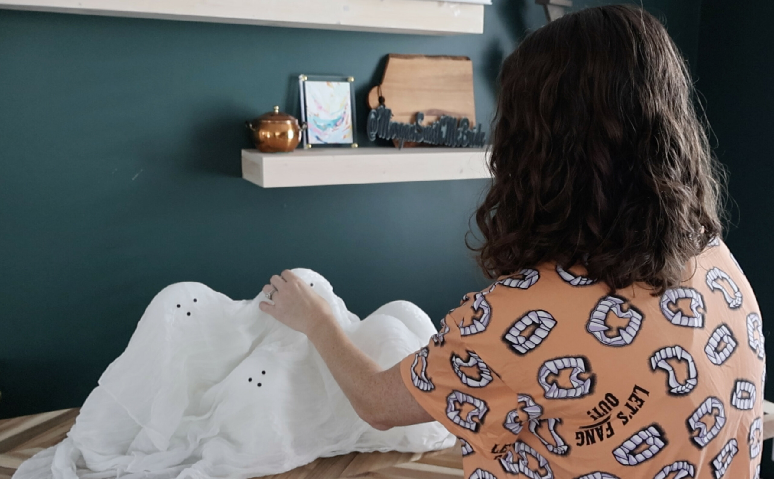 adding eyes to candle ghosts 