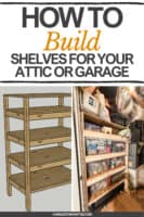 How to build standing shelves for the attic