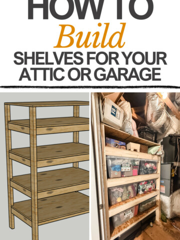 How to build standing shelves for the attic - Charleston Crafted