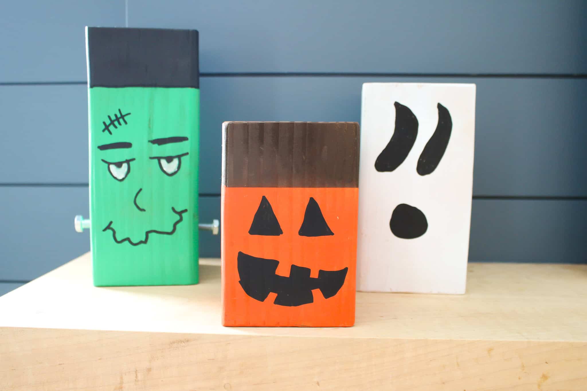 4x4 Halloween wood blocks - Charleston Crafted