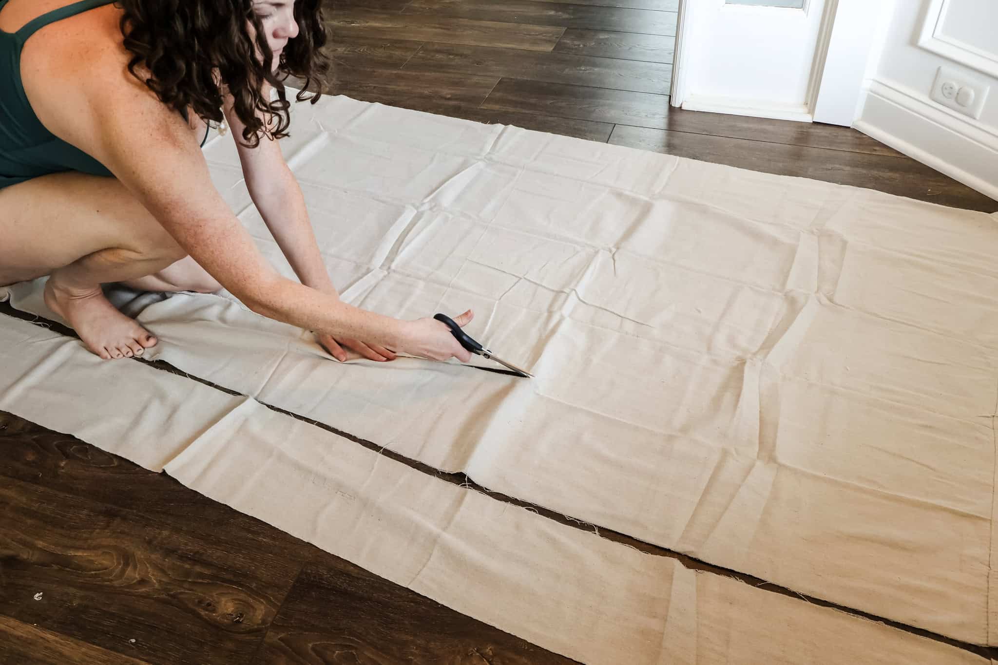 cutting drop cloth
