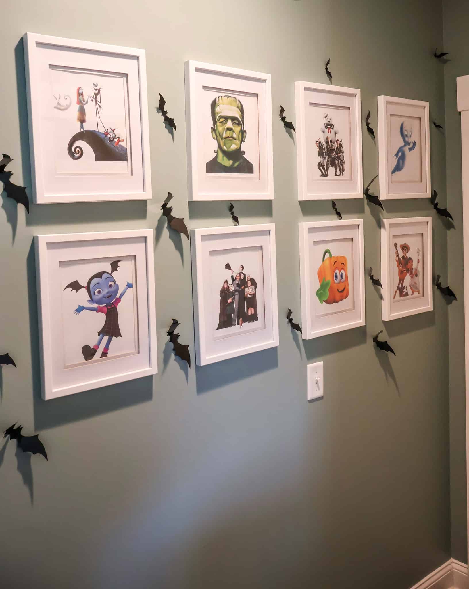 halloween gallery wall