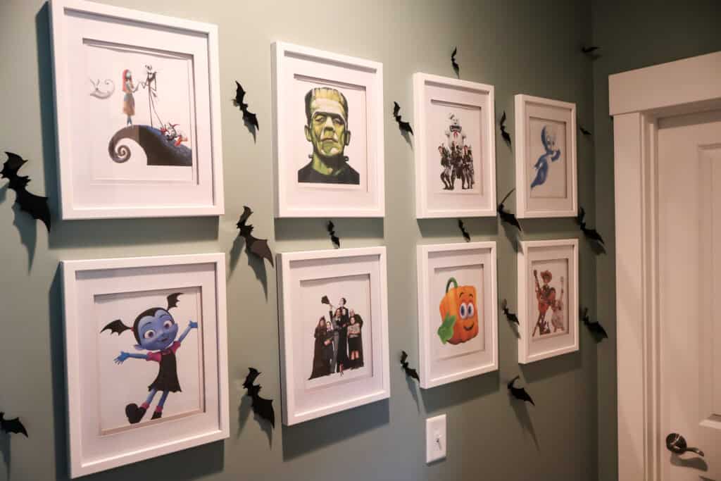 halloween gallery wall