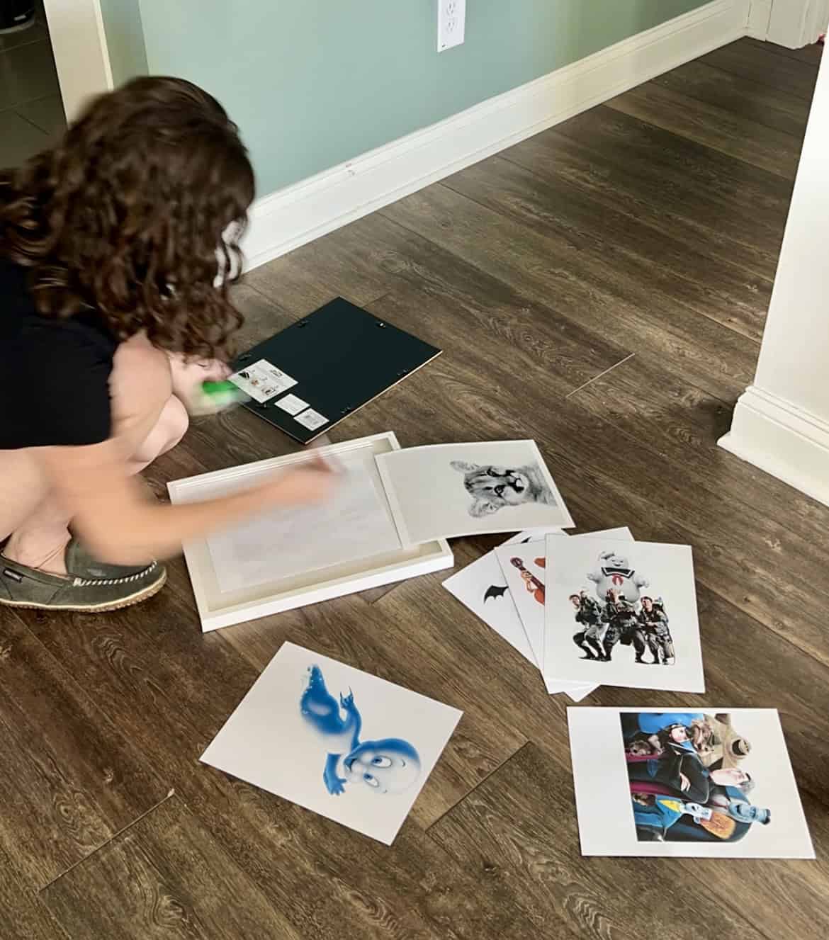 framing a halloween gallery wall