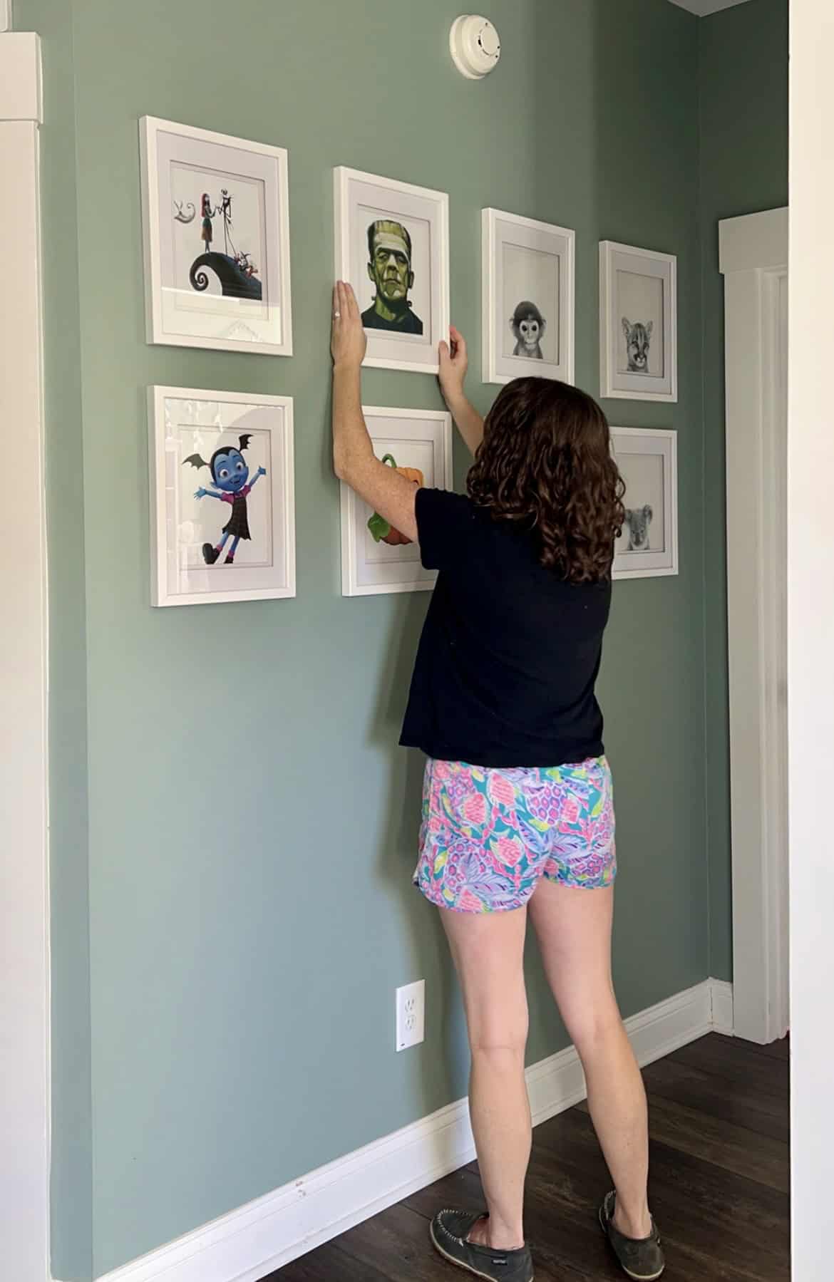 framing a halloween gallery wall