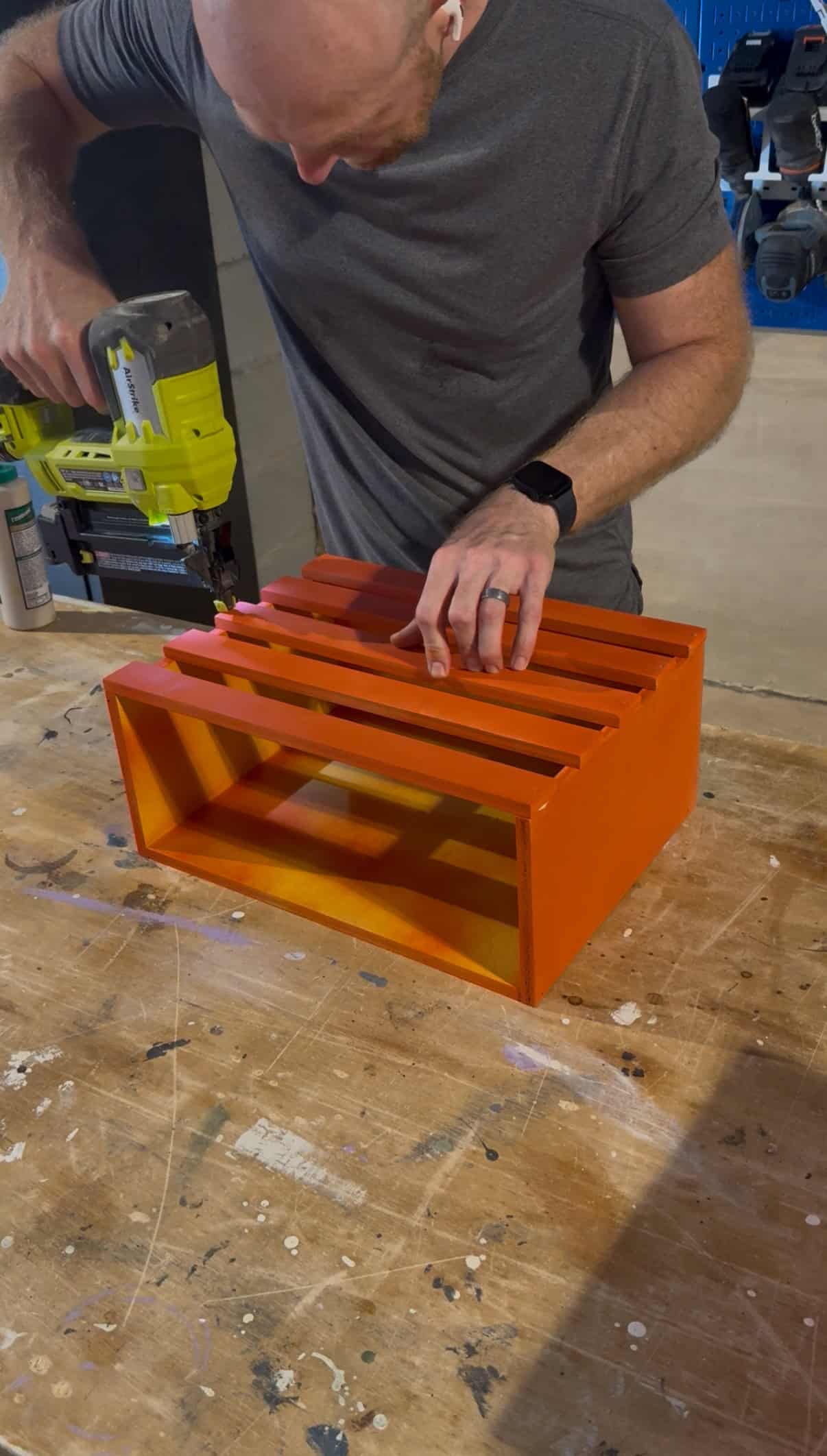 Nailing together slats