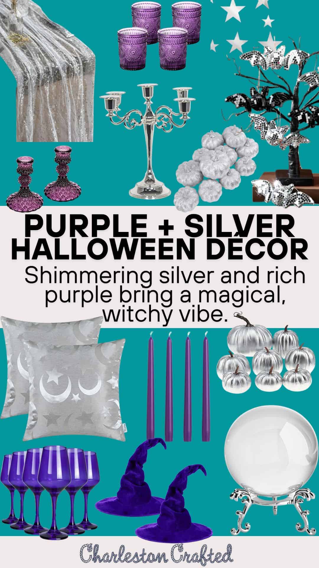 Stylish Halloween Color Schemes Purple and Silver