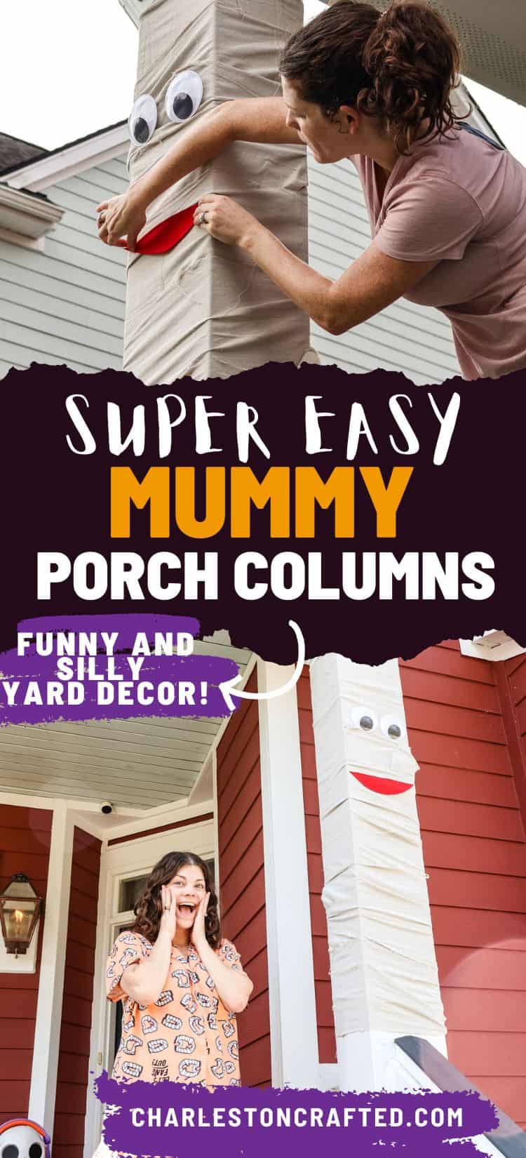 halloween mummy columns